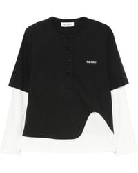 The Attico - T-Shirt Asymétrique À Design Superposé - Lyst