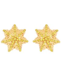 Oscar de la Renta - Crystal-embellished Cactus Stud Earrings - Lyst