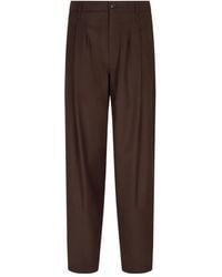 Giorgio Armani - Pantalones de lana con pinzas - Lyst