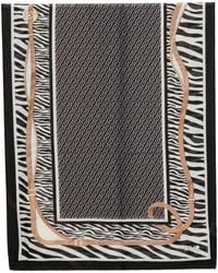 Liu Jo - Zebra-Print Logo-Monogram Scarf - Lyst