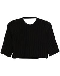 Sportmax - Spscamera Ribbed Cropped T-Shirt - Lyst