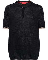 Isaia - Serafino V-neck Polo Shirt - Lyst