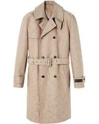 Versace - Floral-jacquard Cotton Trench Coat - Lyst