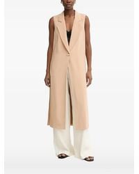 SIMONA CORSELLINI - Sleeveless Notch-Lapel Coat - Lyst