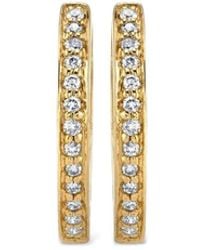 Sydney Evan - Orecchini A Cerchio Con Diamanti - Lyst