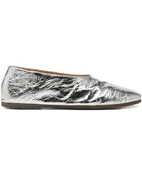 Marsèll - Coltellacio Metallic Leather Ballet Flats - Lyst
