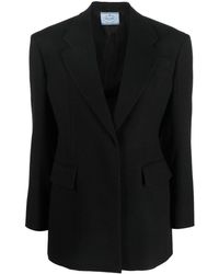 Prada - Button-front Tailored Blazer - Lyst