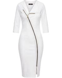 ROSERRY - Zip-Fastening Midi Dress - Lyst