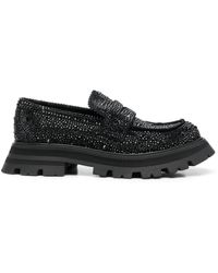 Alexander McQueen - Alexander Mc Queen Crystal-embellished Slip-on Loafers - Lyst