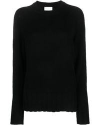 Allude - Ribbed-detail Crew-neck Jumper - Lyst