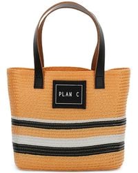 Plan C - Borsa A Spalla Con Logo - Lyst