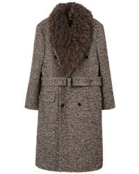 Burberry - Wool Mohair Blend Tailored Coat - Lyst
