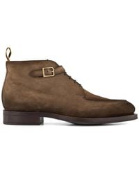 Santoni - Buckle-Detail Lace-Up Boots - Lyst