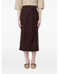 Colmar - High-Waisted Linen Midi Skirt - Lyst