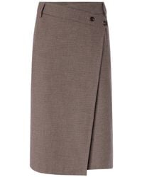 Pinko - Jupe Portefeuille À Carreaux - Lyst