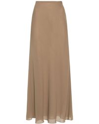 Khaite - Mauva Silk A-line Skirt - Lyst
