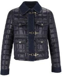 Fay - 3 Ganci Check-Quilted Jacket - Lyst