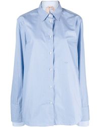 N°21 - Stripe-print Cotton Shirt - Lyst