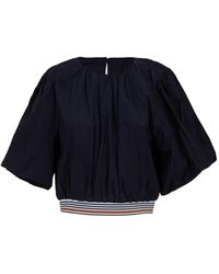 Veronica Beard - Top Gabriela Con Maniche A Palloncino - Lyst
