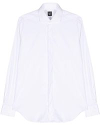 Xacus - Cutaway-collar Poplin Shirt - Lyst