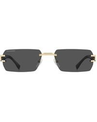 DSquared² - Sonnenbrille Mit Eckigem Gestell - Lyst