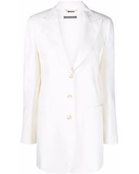 Alberta Ferretti - Longline Single-Breasted Blazer - Lyst