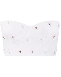 Anna October - Maia Floral-Embroidered Corset - Lyst