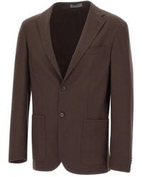 Corneliani - Blazer Met Opgestikte Zak En Twee Knopen - Lyst