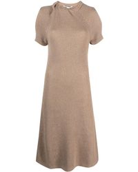 Stella McCartney - Abito Midi A Maniche Corte - Lyst