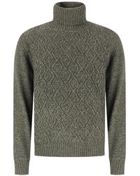 Panicale - Diamond-Knit Roll-Neck Sweater - Lyst