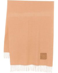 Liu Jo - Sciarpa Con Frange E Applicazione Logo - Lyst