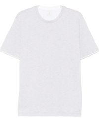 Eleventy - Layered-Trim Round-Neck T-Shirt - Lyst
