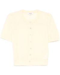 RE/DONE - Short-Sleeve Frayed-Edge Cardigan - Lyst