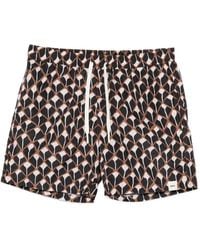 Altea - Geometric-Print Drawstring Swim Shorts - Lyst