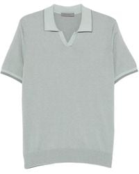Corneliani - Strukturiertes Strick-T-Shirt Mit V-Ausschnitt - Lyst