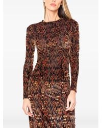 JBQ - Hugo Mosaic-Print Ruched Top - Lyst