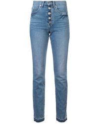 Eve Denim Schmale Jeans mit hohem Bund - Blau