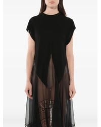 Givenchy - Vestido Tipo Camiseta Con Panel De Encaje - Lyst