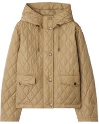 Burberry - Gesteppte Cropped-Jacke - Lyst