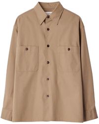 Lemaire - Katoenen Twill Overhemd Met Twee Zakken - Lyst