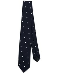 Lardini - Cravate En Soie À Pois - Lyst
