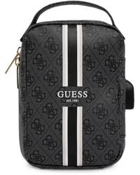 Guess - Monogram-Print Striped Tech Bag - Lyst