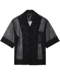 Simone Rocha - Camisa De Malla Con Panel De Encaje - Lyst