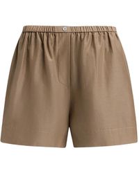 12 STOREEZ - Elasticated-Waist Cotton Shorts - Lyst