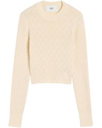 Ami Paris - Ami De Coeur Cotton-Blend Top - Lyst