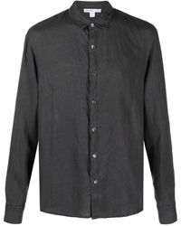 James Perse - Classic-collar Linen Shirt - Lyst