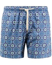 Peninsula - Santo Stefano Geometric-Print Swim Shorts - Lyst