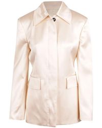 The Attico - Satin-Finish Single-Breasted Jacket - Lyst