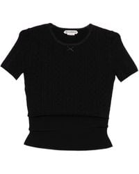 JW Anderson - Pointelle Bow Top - Lyst