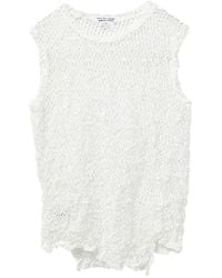 Comme des Garçons - Camiseta Sin Mangas Con Diseño Calado - Lyst